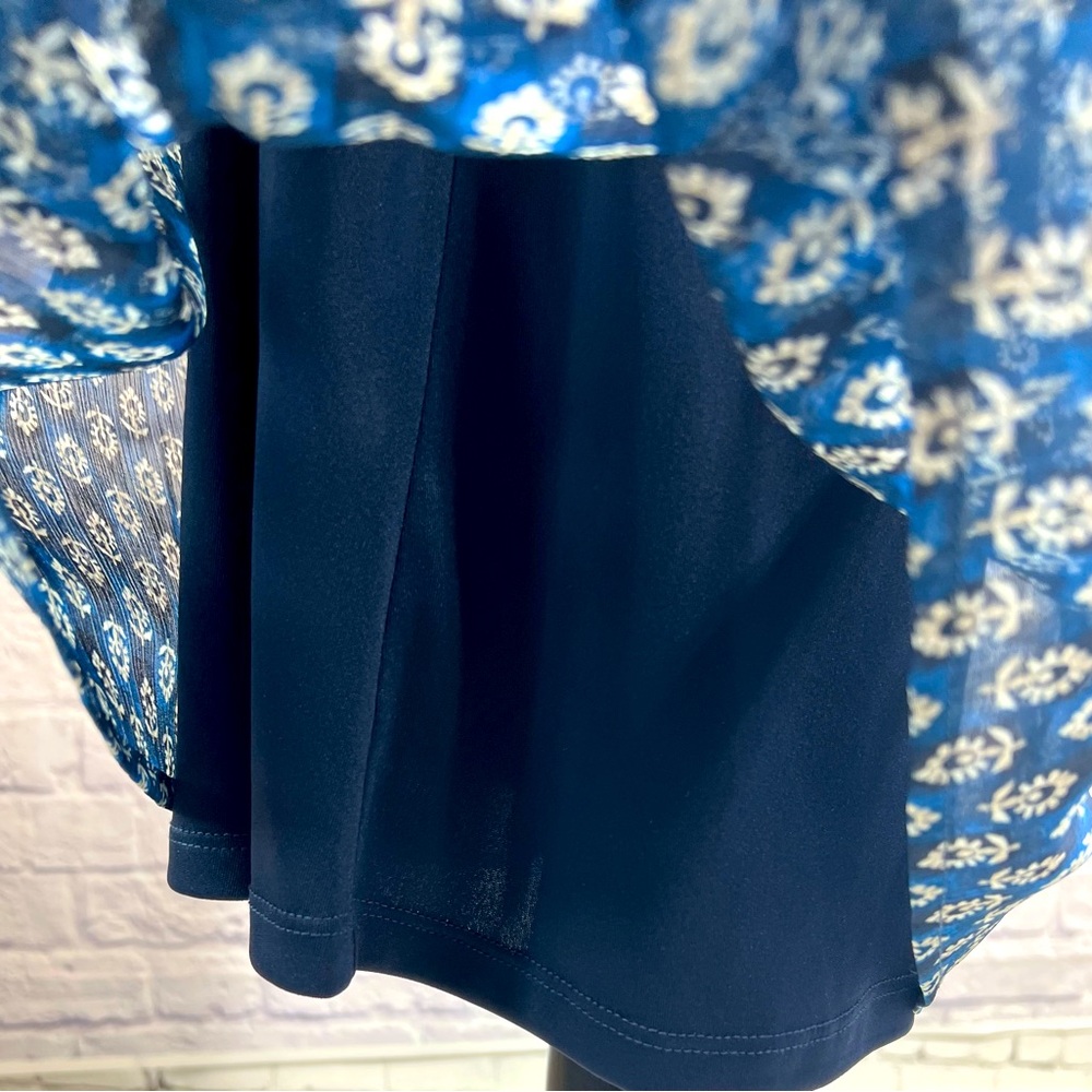 🇺🇸Tommy Hilfiger Blue Patterned Women's Dress - Size 12 - Picture 8 of 12